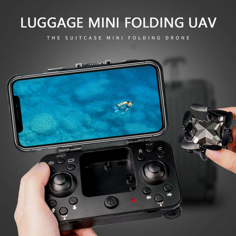 New Luggage Box Storage Box Folding Mini UAV Aerial Photography Remote Control Four Axis Children's Toys Drone