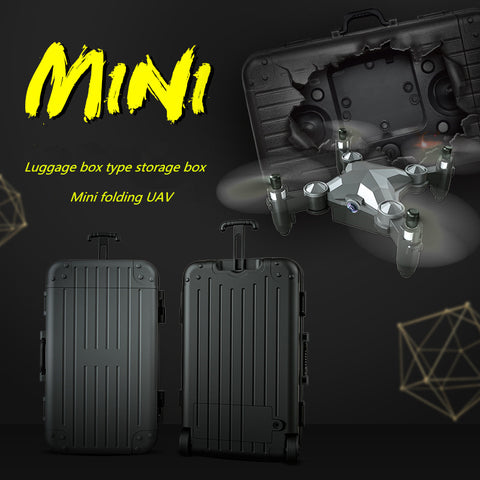 New Luggage Box Storage Box Folding Mini UAV Aerial Photography Remote Control Four Axis Children's Toys Drone